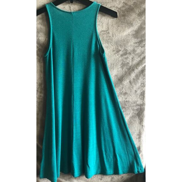 Old Navy SL Knit Swing I Can’t Teal Sleeveless Mini Tank Dress Reg Size XS - Picture 3 of 7